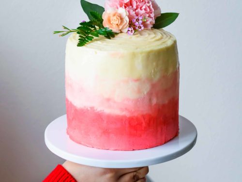 Ombre Cake Flower Cake – Crave by Leena